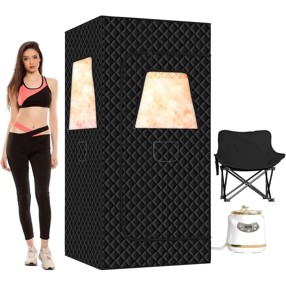

Portable Steam Sauna Box with 3L & 1500W±10%, Personal Sauna Tent with 9 Adjustable Heat Levels, Steam Sauna Full Body for Home,