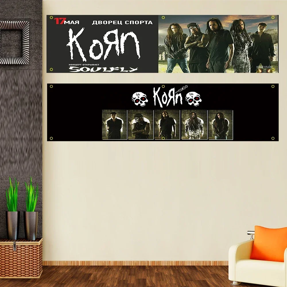 JohninBanner 2x8 Fts Korn Music Band flag Heavy metal pop singer rock Interior decoration banner