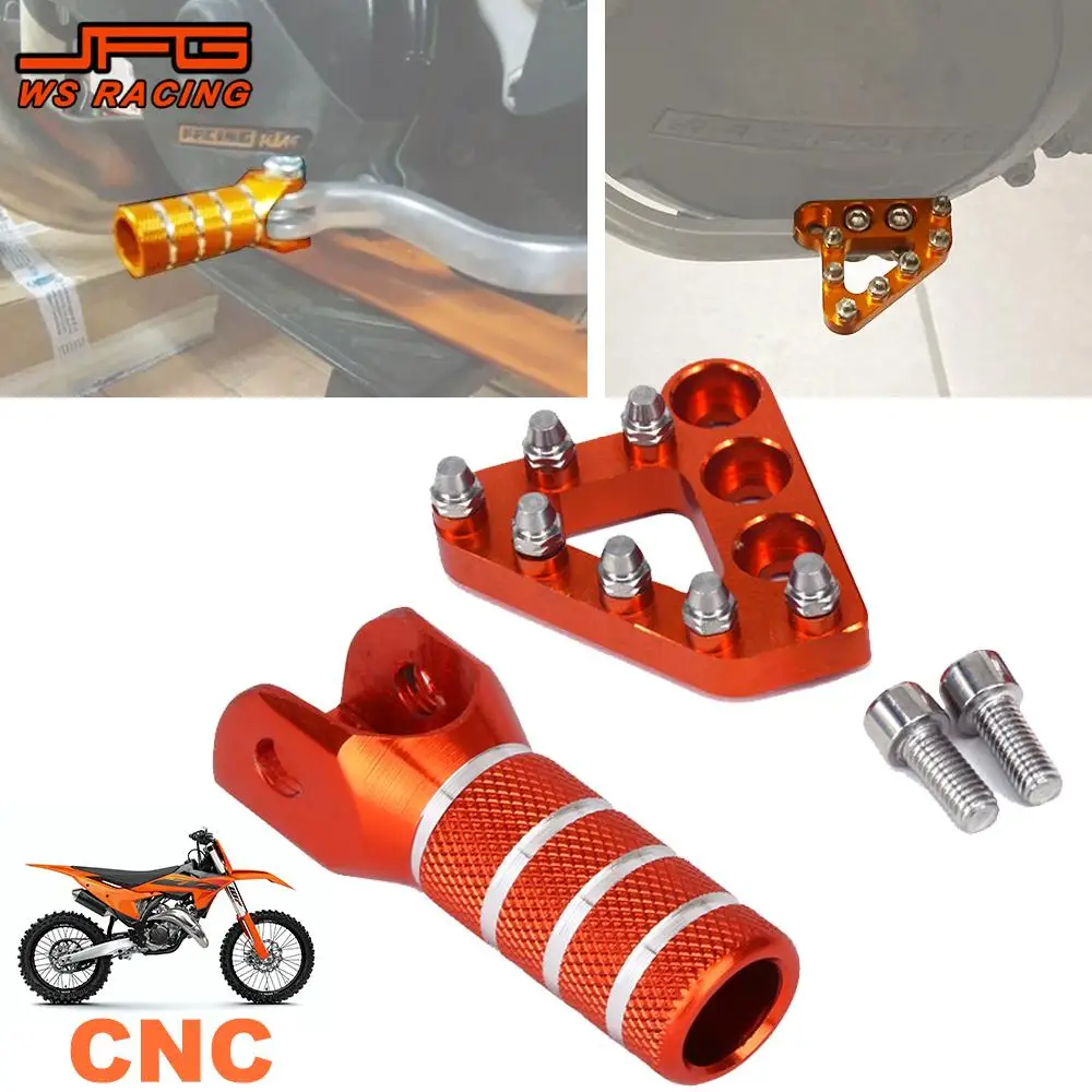 

Motorcycle Accessories CNC Gear Shift Pedal Lever Shifter Tip Rear Brake Pedal Step Kit Set For KTM EXC SMC Duke Dirt Pit Bike