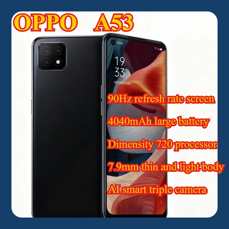 هاتف OPPO A53 5G كامل Netcom 5G ثنائي الوضع، آلة احتياطية للعمل للطلاب وكبار السن، هاتف محمول ذكي بشاشة كبيرة 2