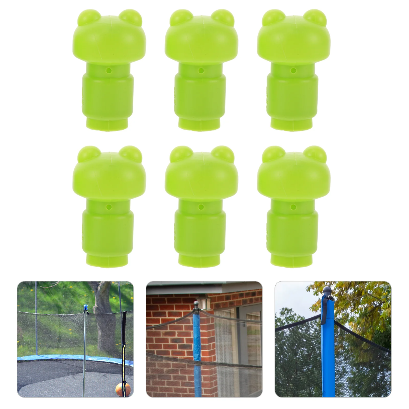 

1Set Trampoline Pole Caps Durable 1.26inch Frog Decoration Protect Net Hooks Outdoor Trampoline Pole Top Replacement Accessories