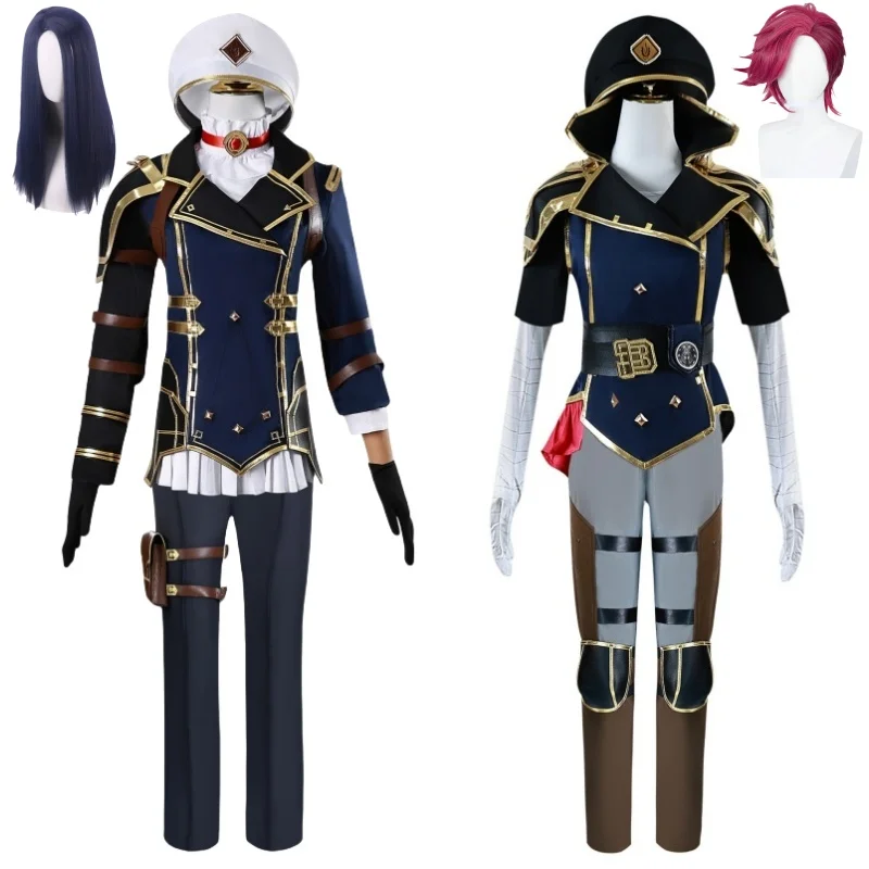 

Anime Vi Caitlyn Cosplay Costumes Game LOL Women Role Play Clothes Jacket Top Pants Hat Gloves Accessories Suit