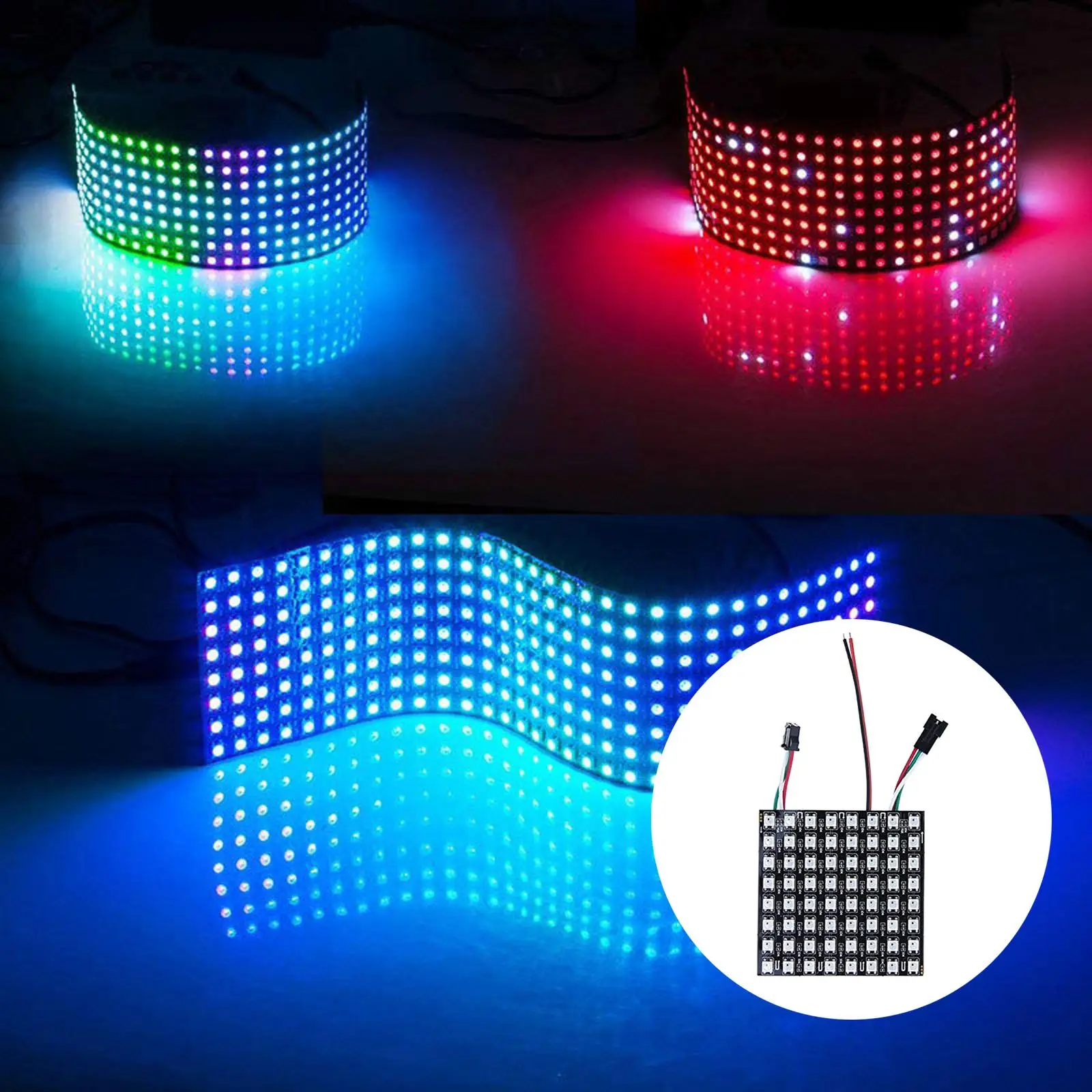 LED Pixels Matrix Panel Screen WS2812B Programmed Full Color RGB Individual