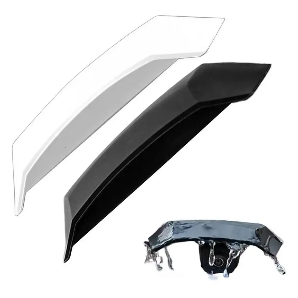 PVC Rear Camera Rain Cover UV Resistant Waterproof Backup Camera Cover Hollow Drainage Channels Drill Free Installation