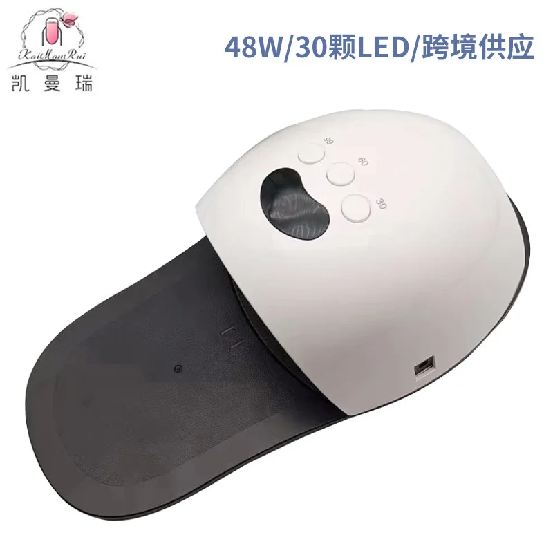 Nuova lampada per unghie creativa, lampada per fototerapia per unghie da piede tipo pantofola 48W di grande capacità con macchina per unghie con cuscinetto per piedi transfrontaliera