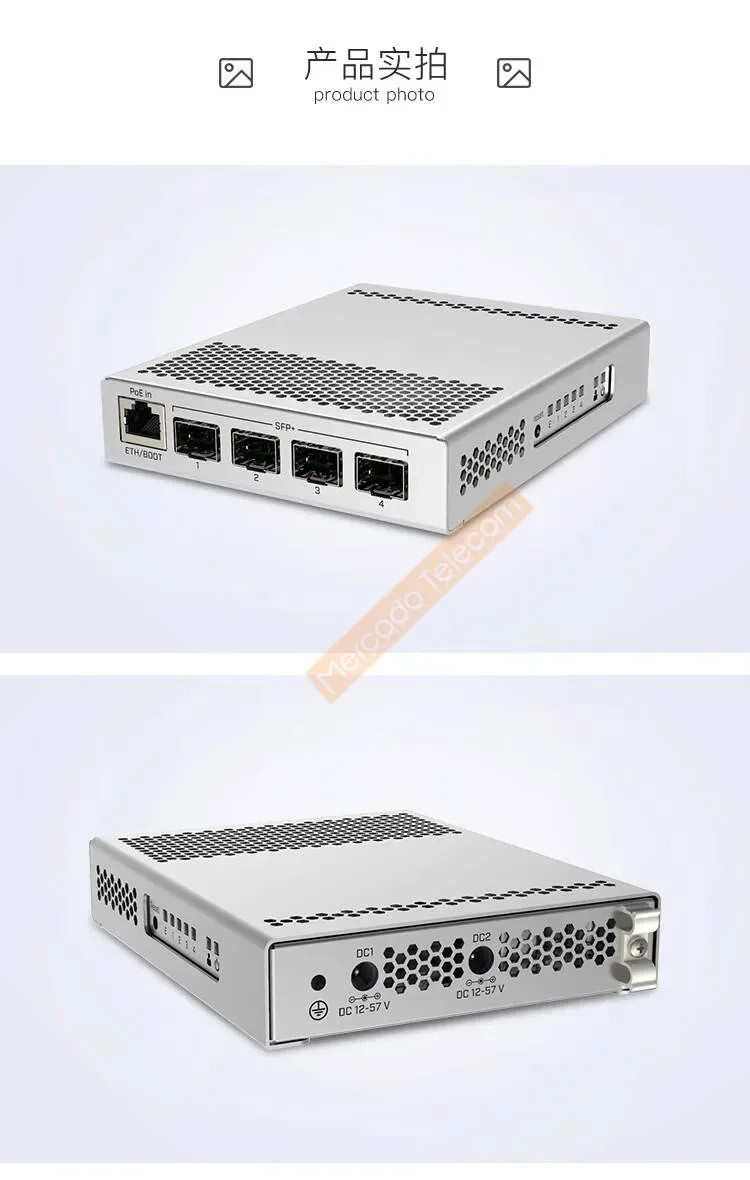 عرض ساخن لعام 2025 MikroTik CRS 305-1G-4S+IN SFP+ 10Gbps مفتاح ذكي مُدار بخمسة منافذ نظام مزدوج RouterOS أو SwOS