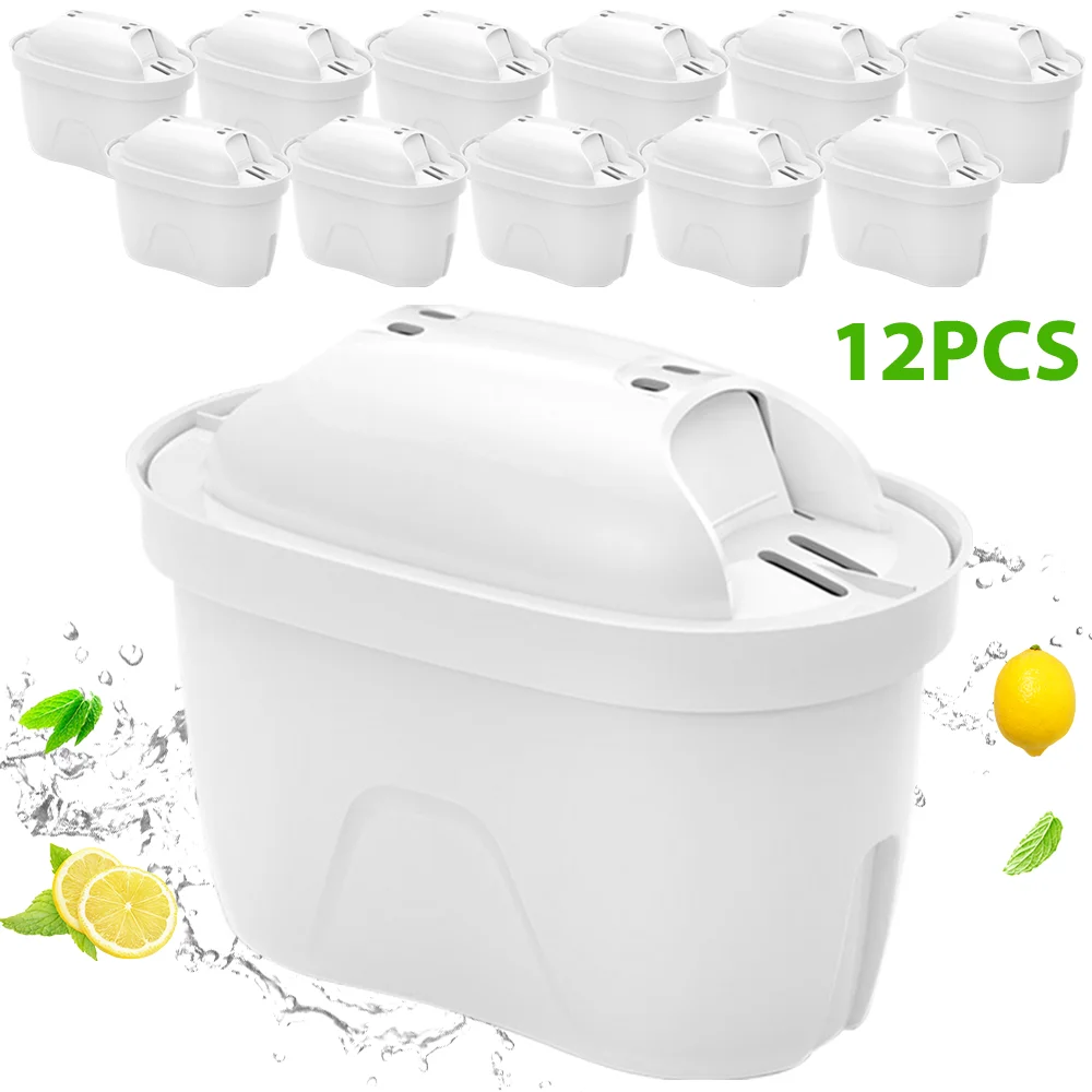 Cartuccia del filtro dell'acqua da 12 pezzi Filtro per la purificazione dell'acqua della cucina domestica Filtro per l'acqua al carbone attivo per calcare