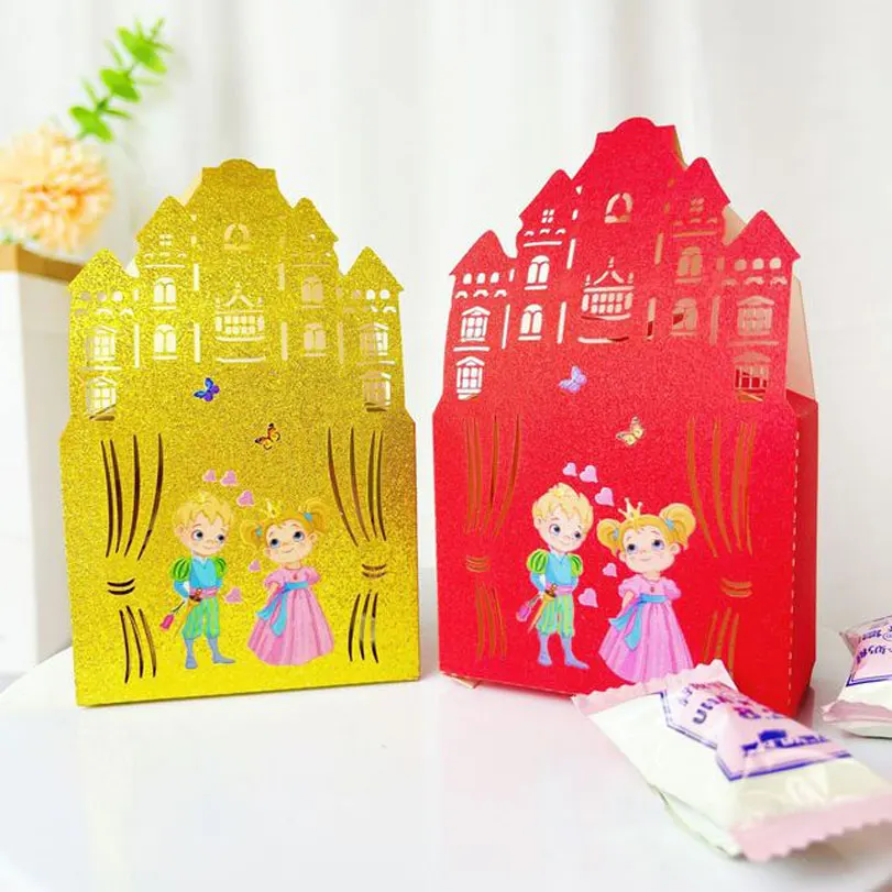 

10pcs Bride And Groom Castle Wedding Candy Box Gifts Bags Favor Boxes Wedding Bonbonniere DIY Event Party Favor Decoration