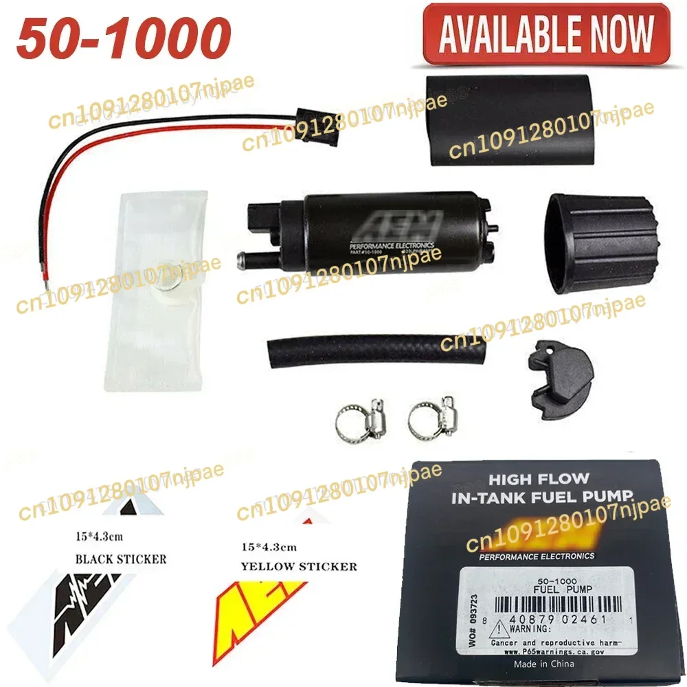 

Universal For AEM 50-1000 340LPH High Flow Intank EFI Fuel Pump w/ Strainer & Install Kit For Walbro GSS342 W/ for AEM Stickers
