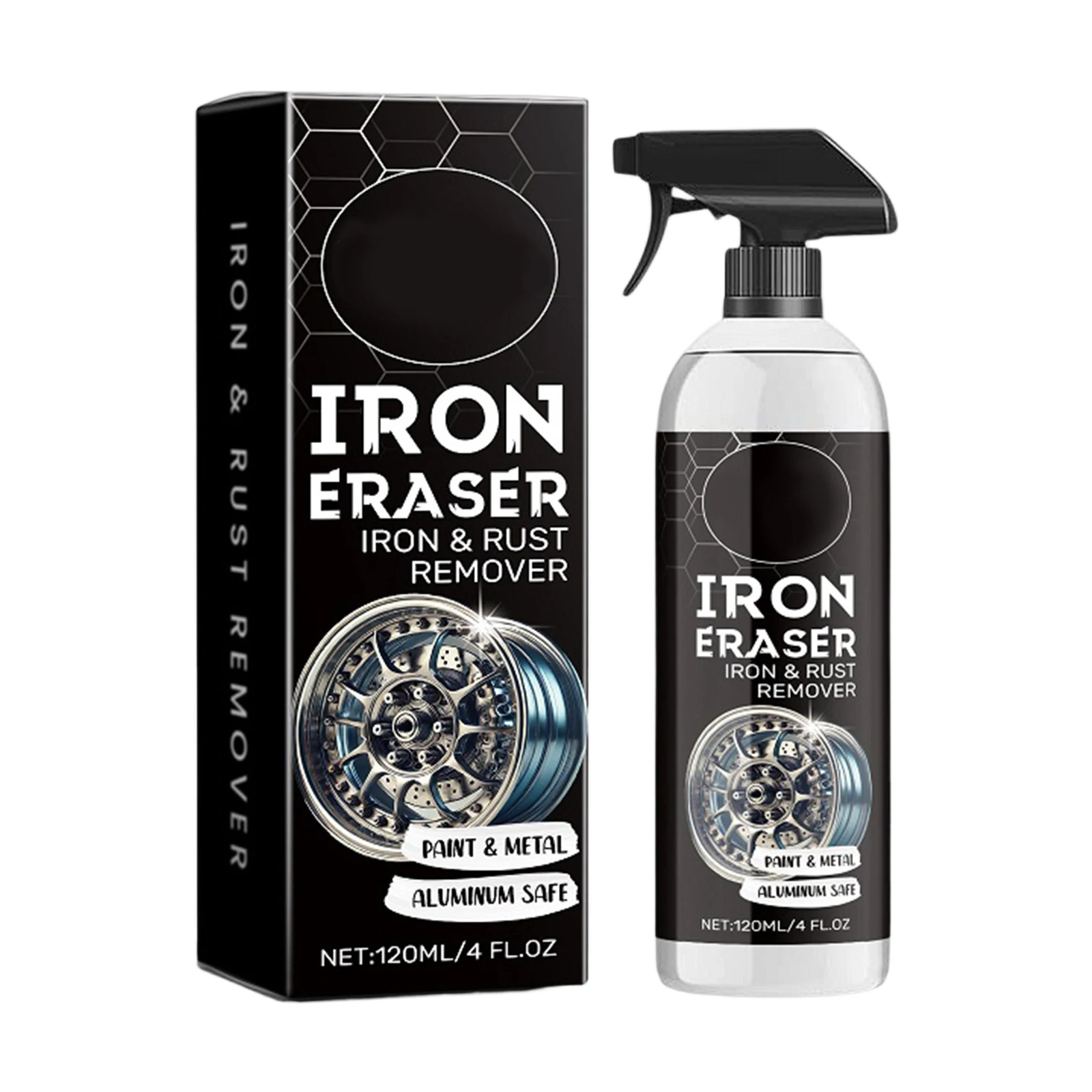 Car Iron Remover Spray Anti-Rust Protection Paint Safe Wheel Cleaner Professional Fallout Remover for All Vehicle Paint & Wheels