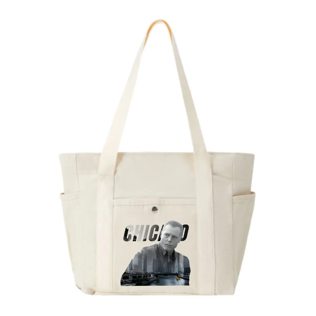 

Chicago Skyline Double - Exposure Portrait Unisex Multi-Pocket Shoulder Bag Minimalist Versatile Crossbody Bag