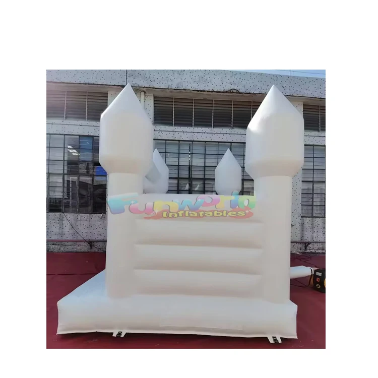 

Commercial Pink and White PVC Inflatable Jumping Castle Wedding Bouncer Bounce House with Blower Bouncy Castle Jumper for Kids