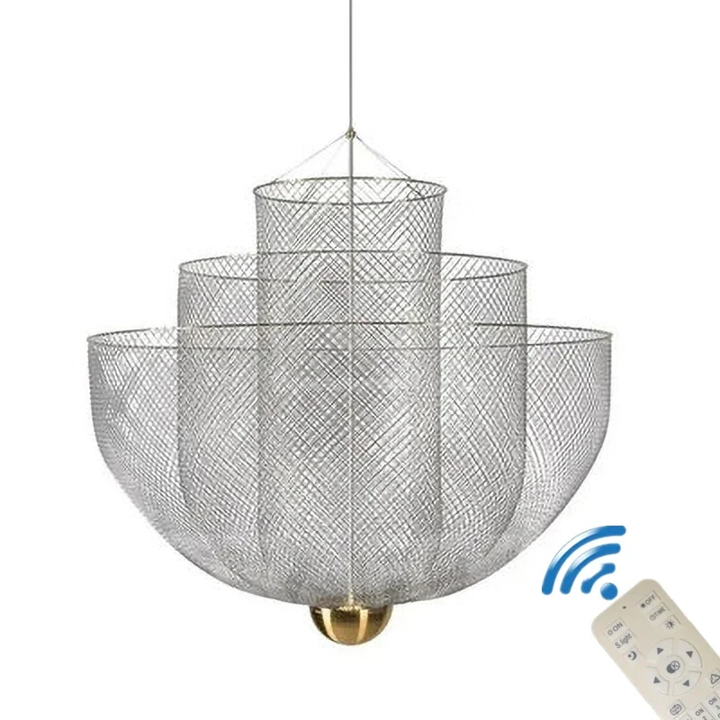 dimmable metal grid led lustre lampadas penduradas ferro geometrico suspensao iluminacao loft loft pingente designer moderno lustre 01