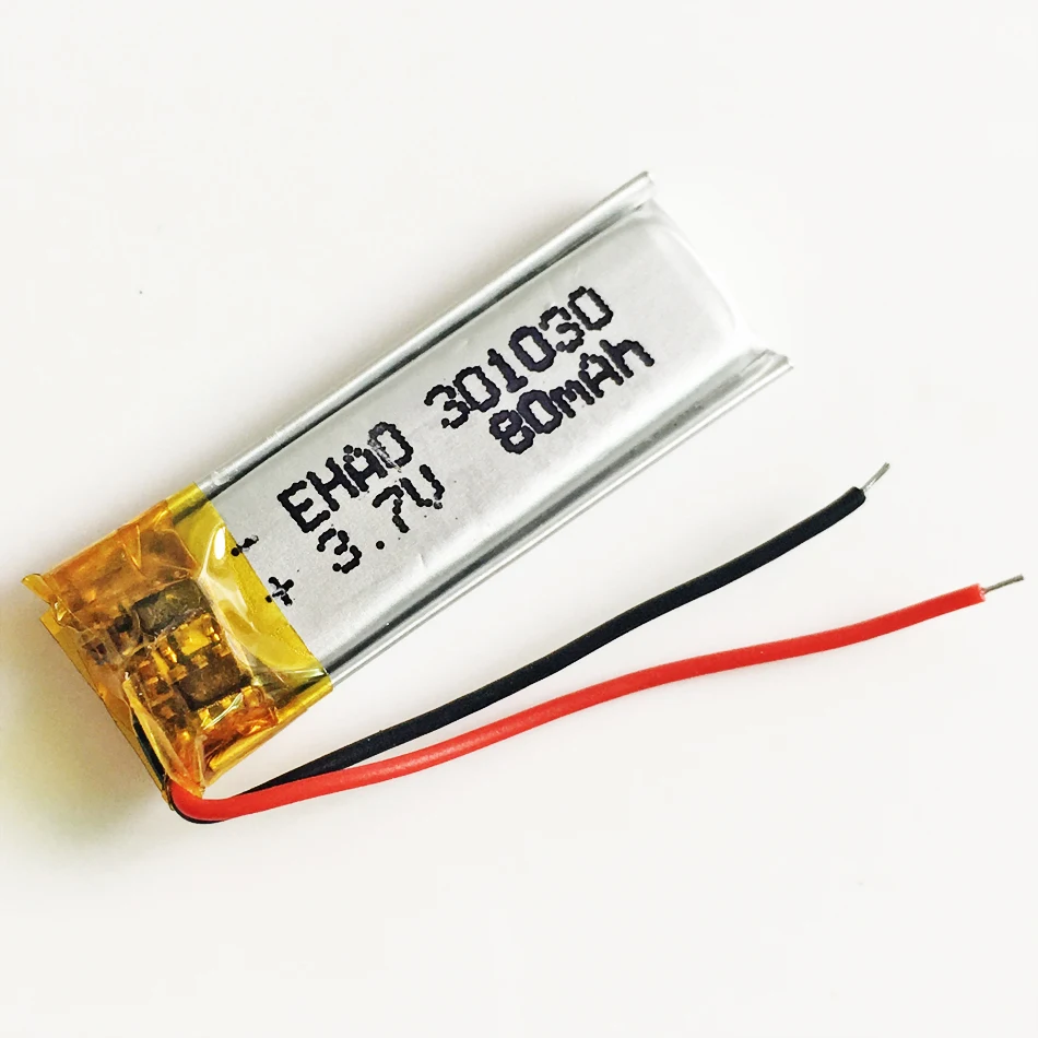 Lot 5 sztuk 3.7v 80mAh litowo-polimerowa LiPo akumulator 301030 dla Mp3 GPS słuchawki z bluetooth zestaw słuchawkowy inteligentny zegarek