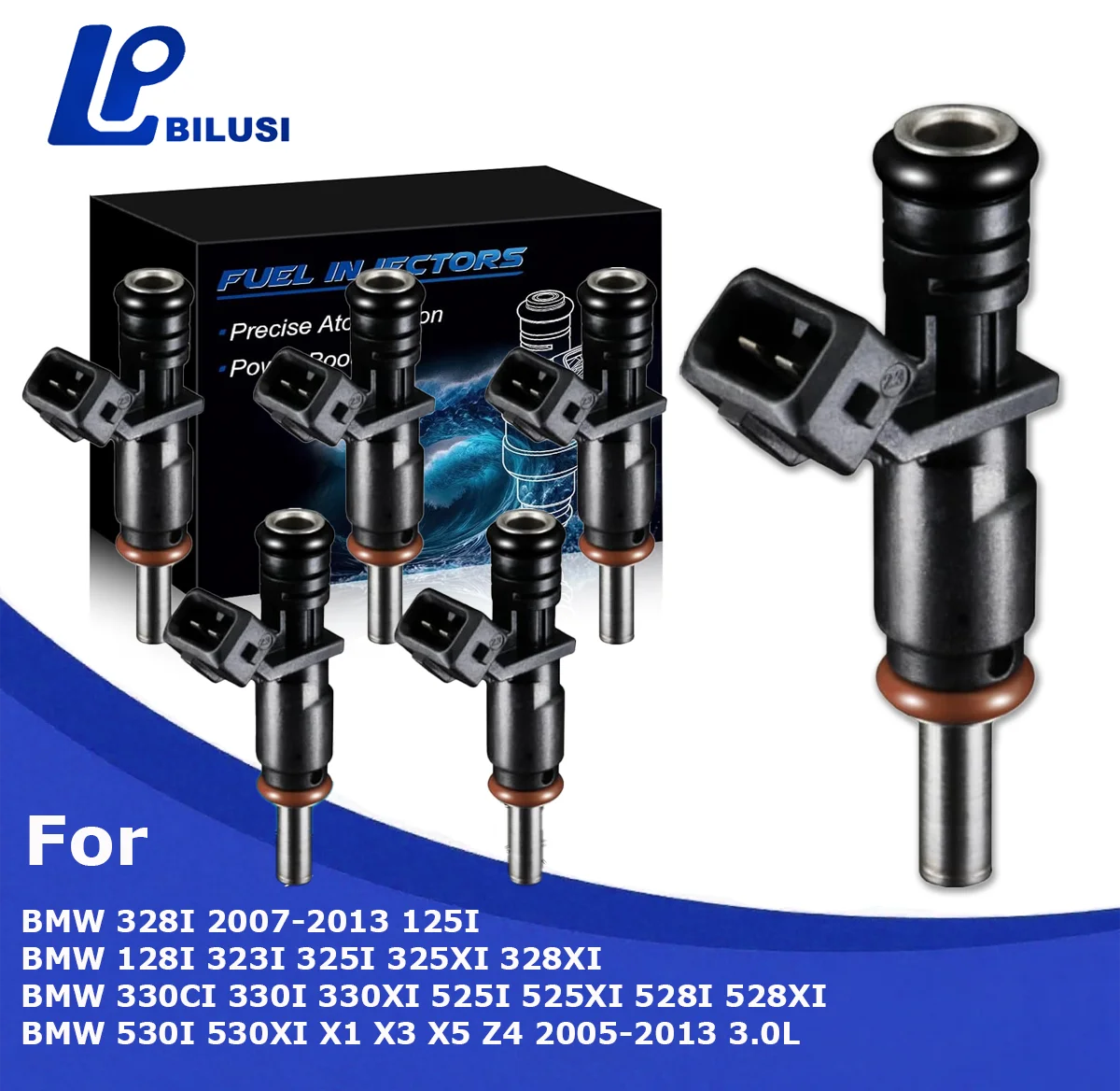 

Bilusi 7531634 Fuel Injector For BMW 328I 125I 128I 323I 330CI 330I 330XI 525I 525XI 528XI 530I 530XI X1 X3 X5 Z4 2005-2013 3.0L