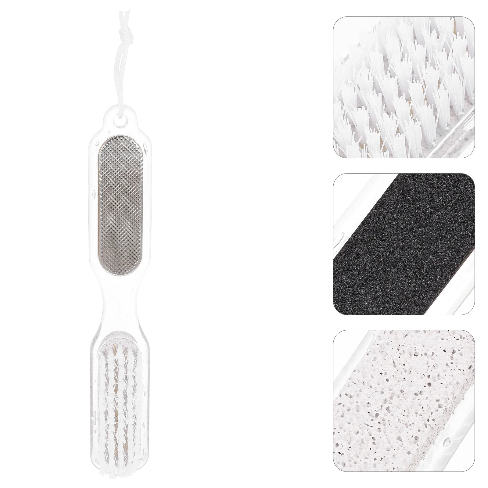 3 pçs escova de arquivo de pé multifuncional purificador de pé removedor de calos pedicure ferramenta removedor de pele morta ferramenta de arquivo de pedicure