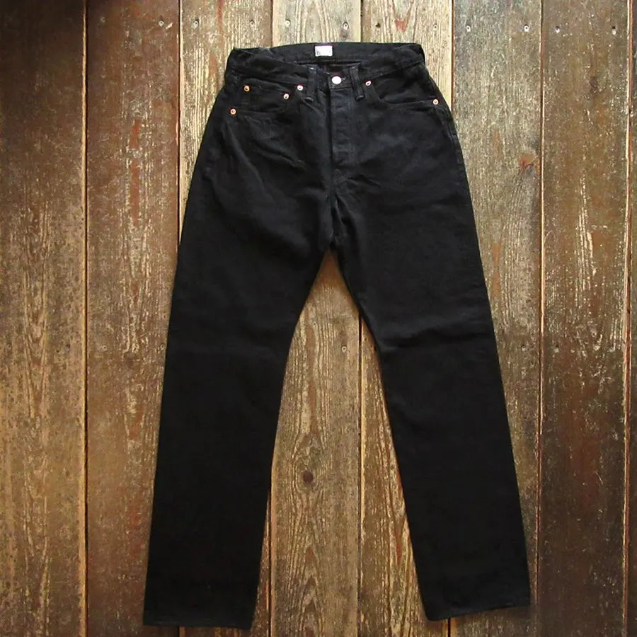 FREEWHEELERS & CO Lot 601 14oz جينز أسود بأذن حمراء