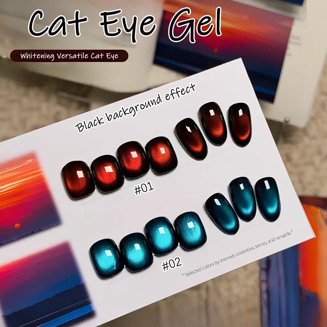 1 pièces WS automne hiver ongles bleu rouge perle de verre oeil de chat Gel vernis à ongles populaire tout-match blanchiment Nail Art pour Salon de manucure