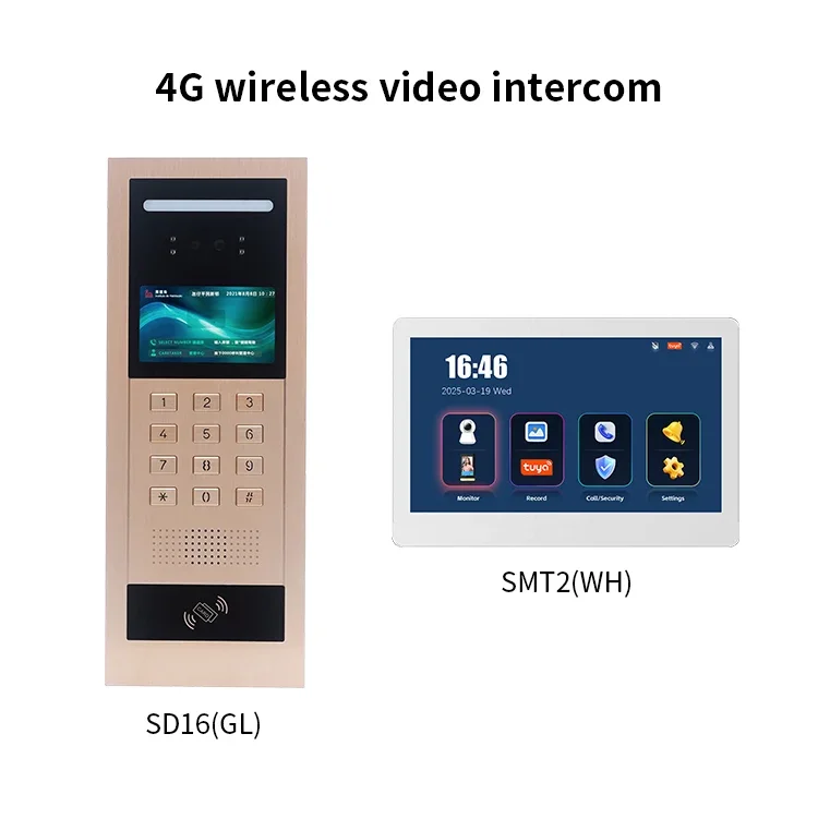 4G Wireless Facial Recognition & Two-way Audio Communication Security IP 7 Inch Doorbell   for Luxury Apartments