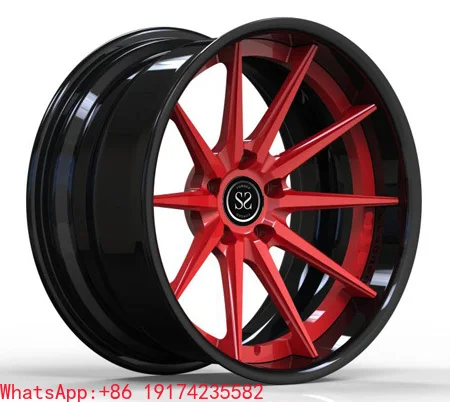 

Center Black and Red Barrel Matte Black Ford Rims 19 Inch Staggered 19x8.5 19x9.5 Alloy 370z 2 PC Car Forged Wheels
