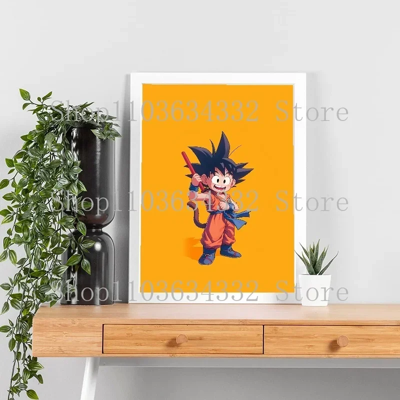 Famous Anime Dragon Ball Poster Cute Goku HD Print Canvas Painting Home Bedroom Art Wall Decoration Painting Children's Gift