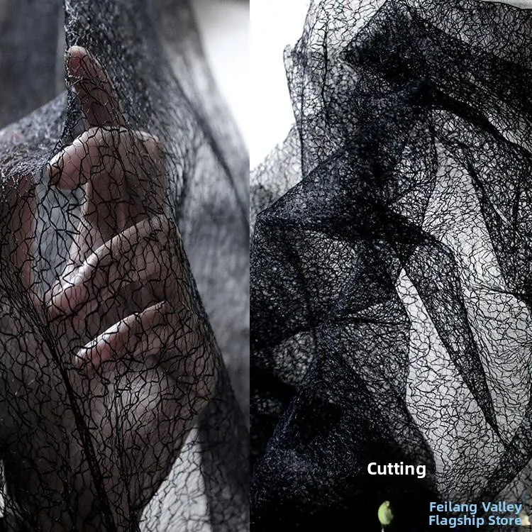 

Bla Lace Fabric Irregular Hollow out Me Texture See tough Tablecloth Dr Fabric Sponge Pad DIY Hanrt