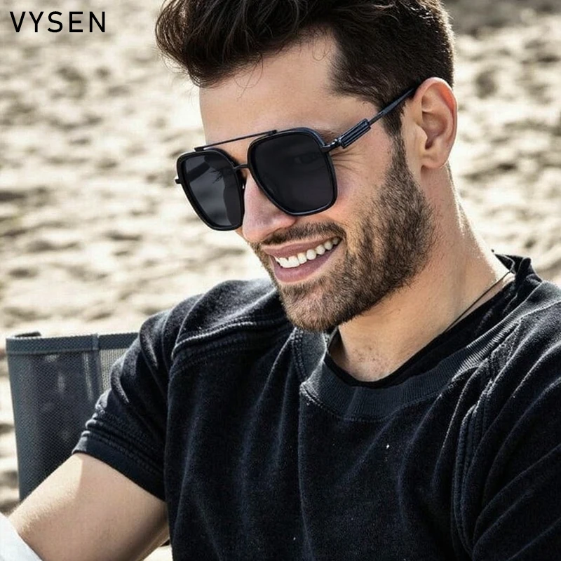 

Vintage Steampunk Square Sunglasses Men 2025 Luxury Brand Trendy Punk Polygon Double Beam Sun Glasses Outdoor Shades Eyewear