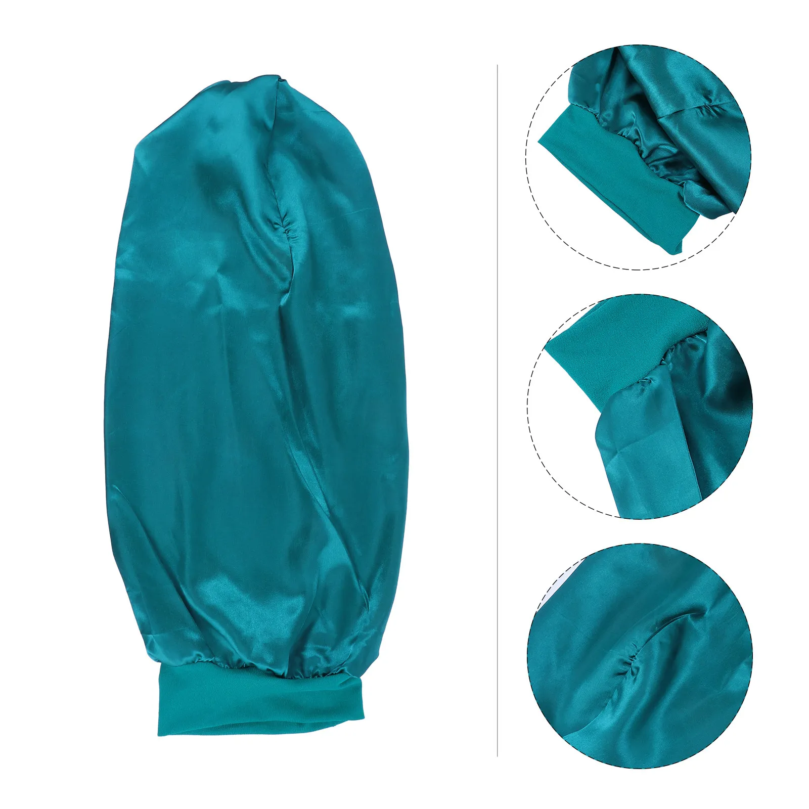 Satin Sleep Cap Large Elastic Band Long Wrap for Women Braids Dreadlocks Curly Hair Hair Protection Night Use