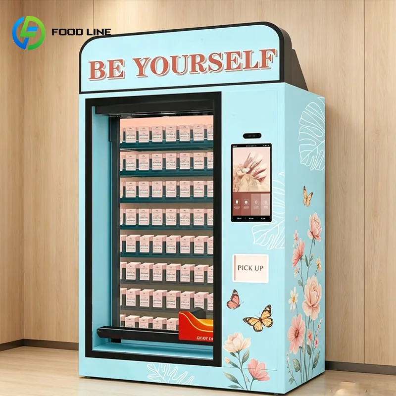 Beauty Cosmetic Vending Machine Automatic Nail Polish Dispenser Smart Self Service Touch Screen For Mall Retail Customized