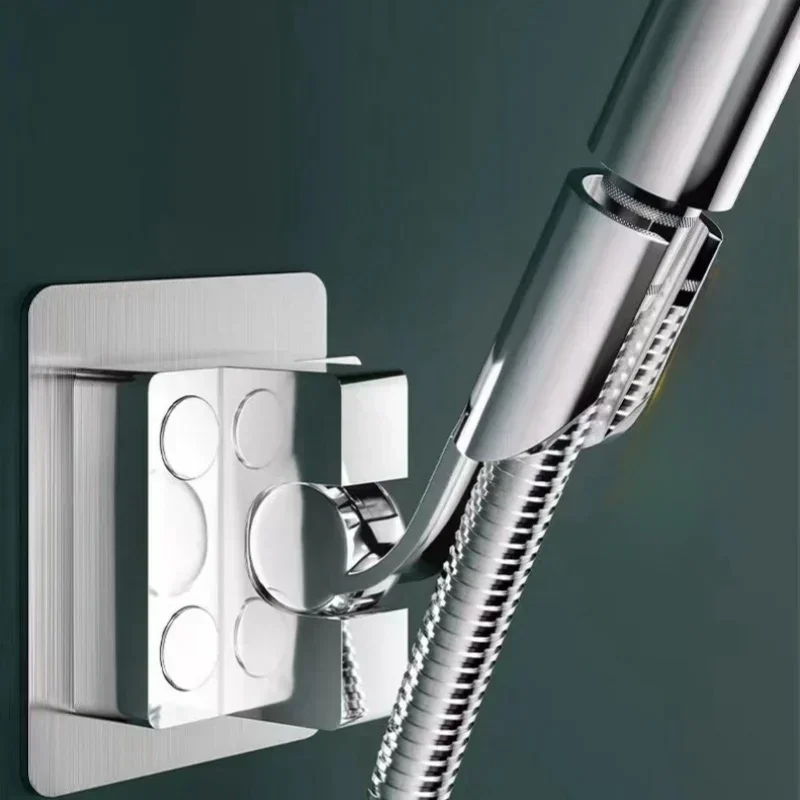 1pcs Shower Holder Adjustable Self-Adhesive Shower Head Stand Bracket Punch Free Wall Shower Head Holder Bathroom Accessories