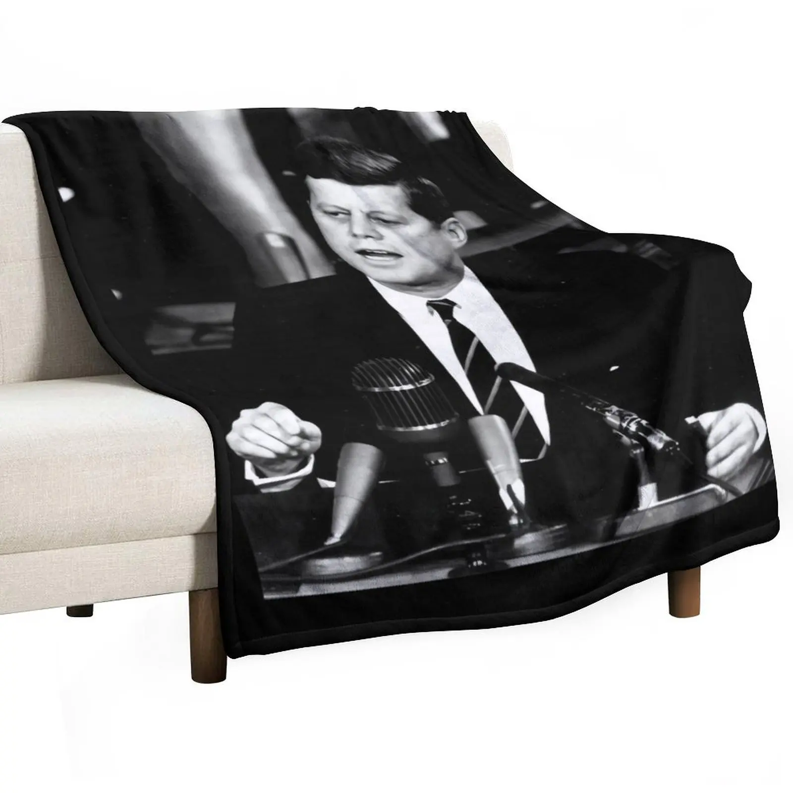 

John F Kennedy USA President Throw Blanket For Sofa Thin christmas gifts Bed covers Blankets