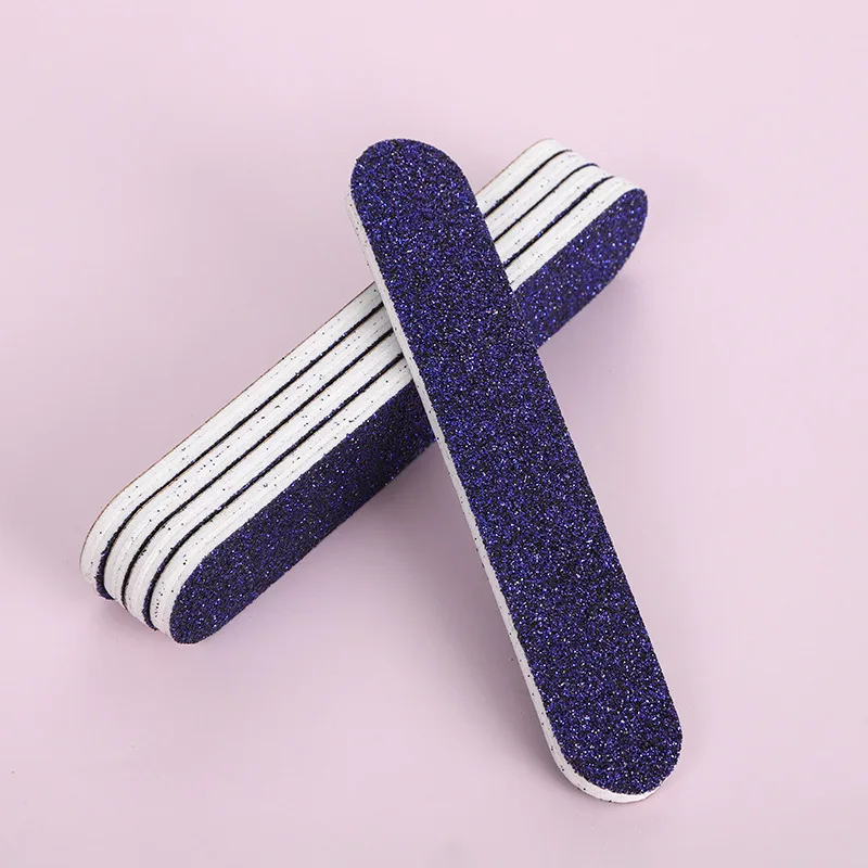 200 pcs Mini glitter nail file for nail art nail file glitter sandpaper emery board eva nail file