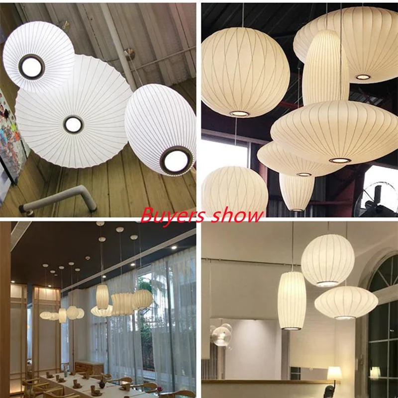 Lámpara colgante LED de seda Wabi Sabi minimalista, iluminación colgante para el hogar, comedor, restaurante, decoración de Hotel, Lustre E27