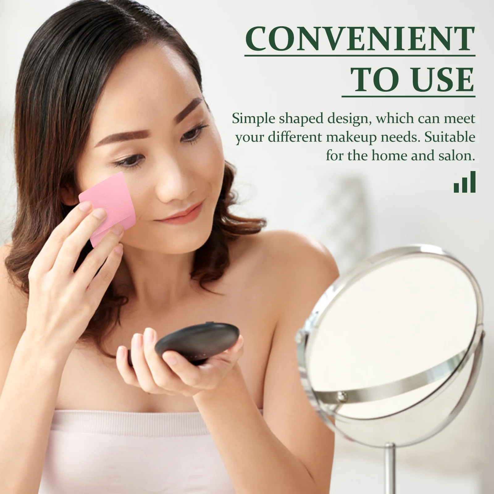 

12Pcs Household Powder Pads Comfortable Grip Power Save Powder Multi-Function Makeup Accessory for Natural Look