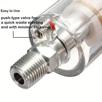 אקדח ריסוס צבע לרכב וסת לחץ אקדח ריסוס כלי פנאומטי שסתום ויסות לחץ מים ביתן מלכודת מים מסנן 6 best sales מלכודת ממס לאקדח - №4