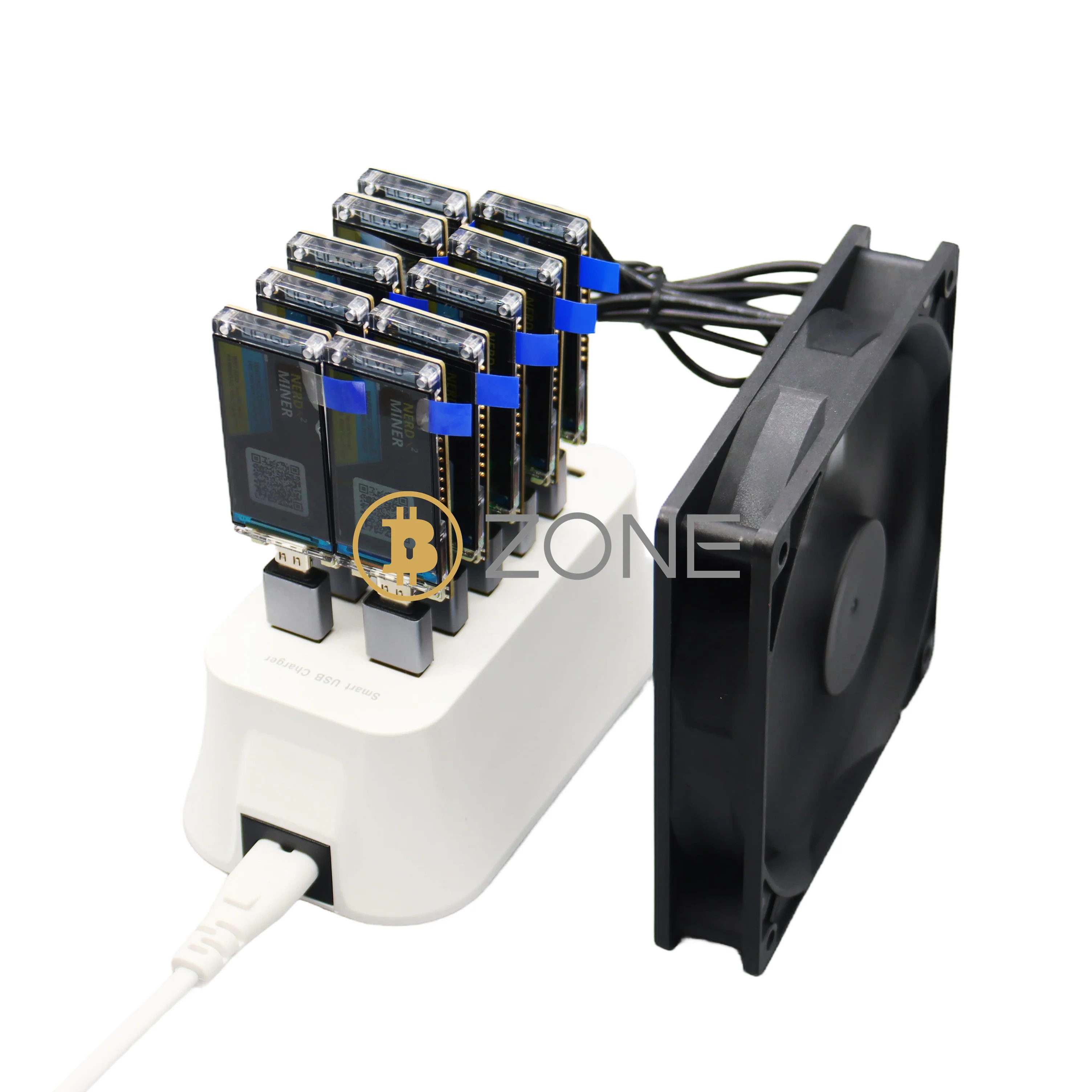 Imagem -05 - Mineiro Bitcoin Solo com Hub Usb Mineiro de Criptografia Estação de Mineração Btc 10 Port Nerdminer v2 78kh s x 10 780kh s3 10 Pcs