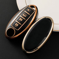 Car 4 Buttons TPU Key Case Cover Shell for Nissan Sentra Leaf Rogue Sunny Versa Patrol X-Trail Qashqai GT-R Kicks for Infiniti