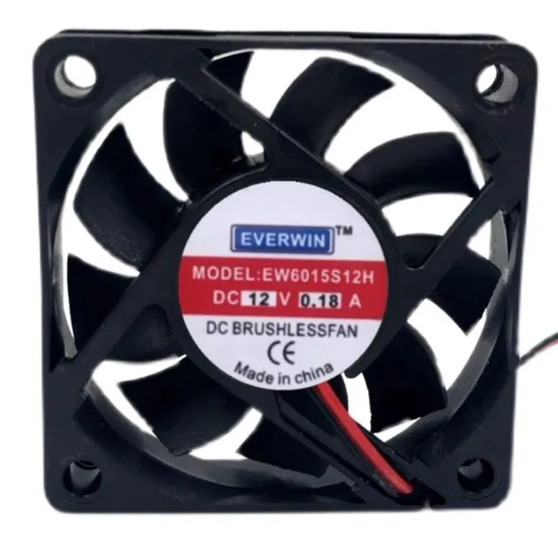 

Новый охлаждающий вентилятор для EVERWIN EW6015S12H 12 В 0,18 А охлаждающий вентилятор 6 см 60*60*15 мм