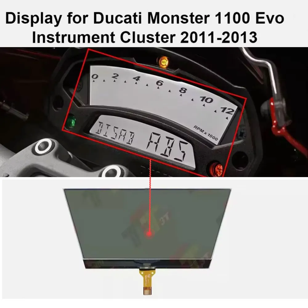 Speedometer Display For Ducati Monster 696, 795, 796 and 1100 ,1100, S1100 Evo ABS  Instrument Cluster Repair