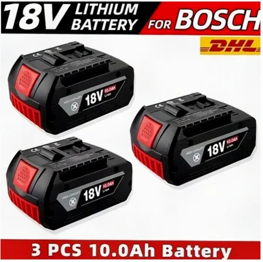 Rechargeable Power Tool Replacement Battery 18V 10Ah 21700 Lithium Battery Fit Bosch GBA18V BAT618 BAT609