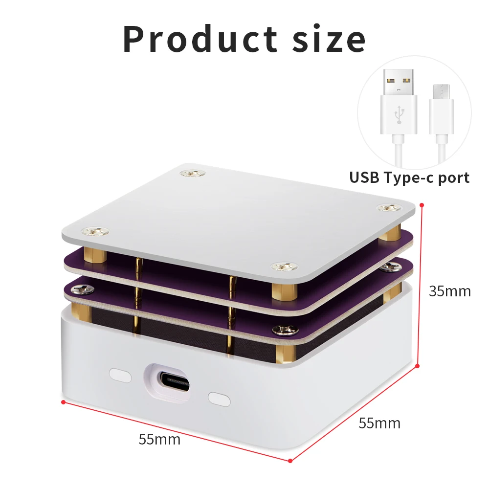 PD 65W Mini Hot Constant Temperature Heating Table Digital Display Adjustable Type-C Soldering Heating Plate Preheating Platform