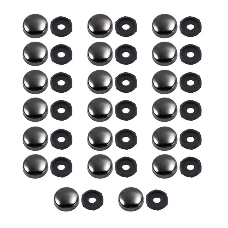 652F 20Pcs Mirror Fixing Screws Plastic Washers 16mm Mirror Screws Caps Decorative Screw Cover Fastener Easy to Use view 5