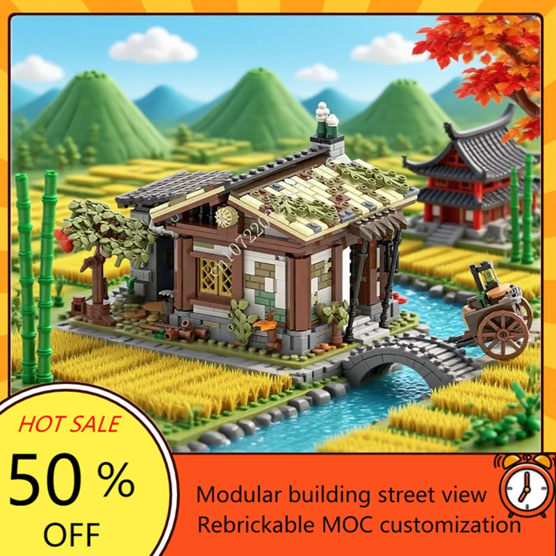 

1333PCS a Hut next Door MOC Castle Custom Puzzle Medieval Street View Model DIY Assembly Kit Technology Birthday Toy Xmas Gift