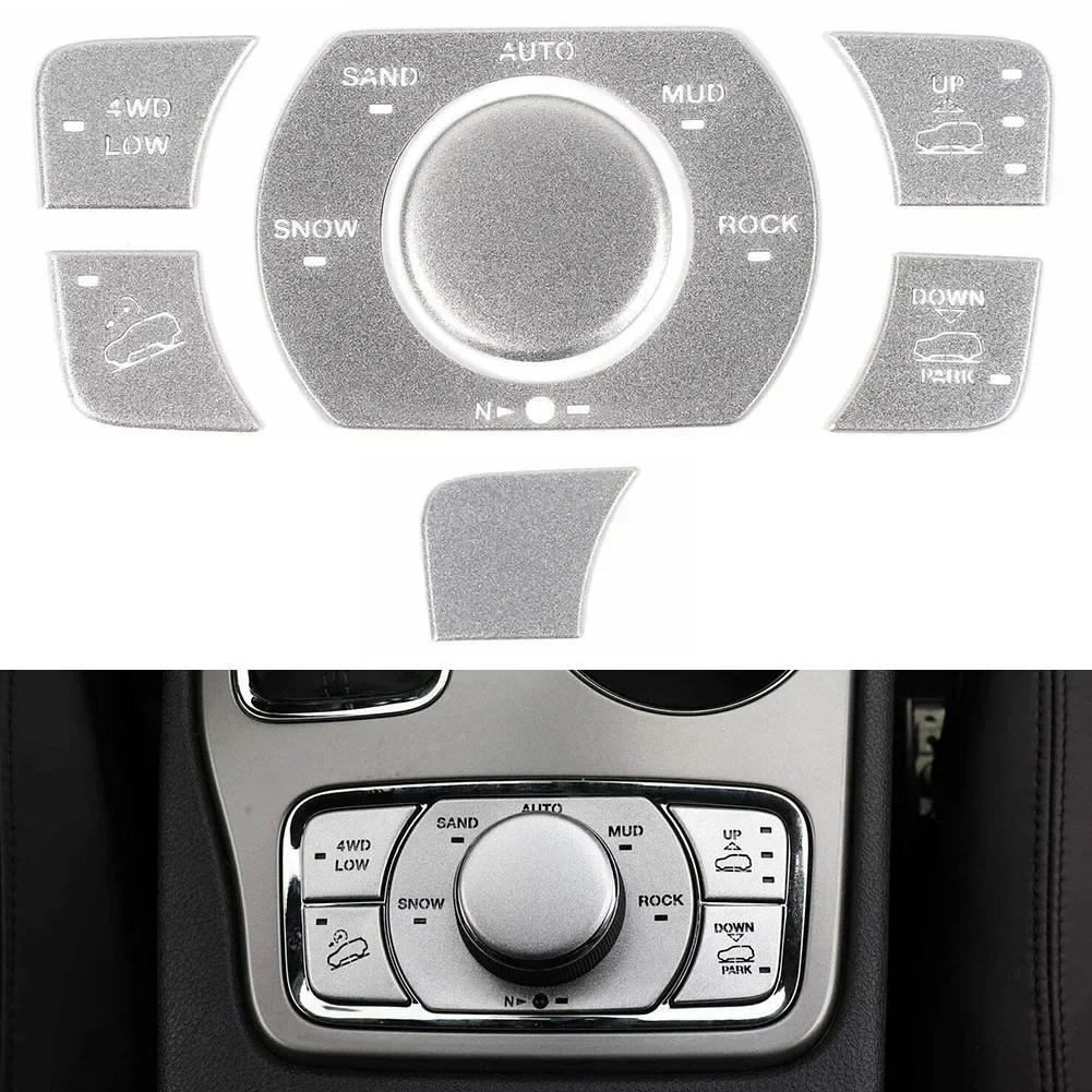 

7 шт. для Jeep Grand Cherokee 2016 + декоративная крышка кнопки управления, полный привод, часть контроллера, отделка, серебристая