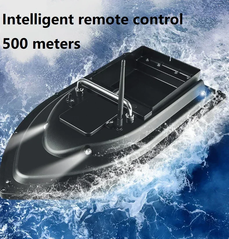 7.4V 12000MA New Remote Control Black Long Distance Bait Boat Without Gps For Finding Fish