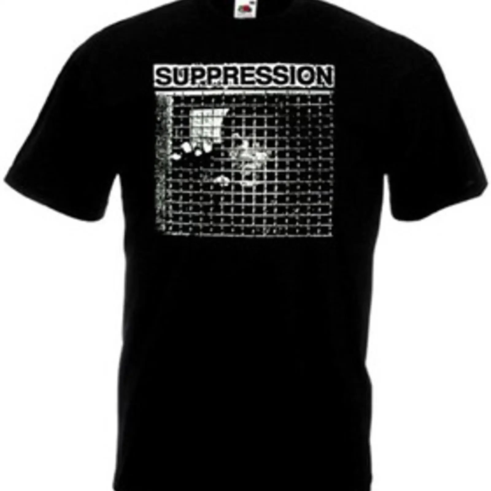 Suppression v1 Camiseta Negra Hardcore Punk Todas las Tallas S 5XL vintage Washed designer clothes graphic fashion Casual