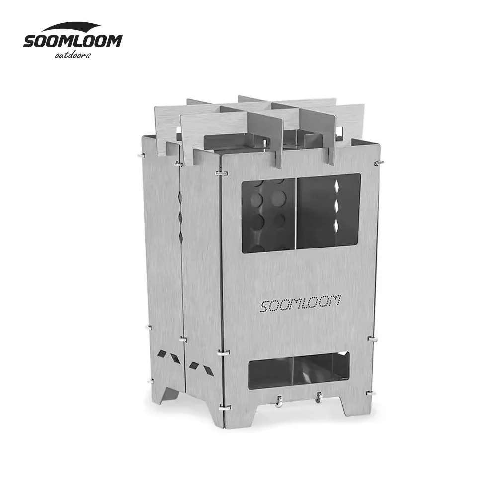 Soom loom Mehrzweck-Karten ofen Pyrocube Vierkant kegel ofen für Zelt kochen Grill Grill Lagerfeuer Outdoor Camping Heizung wärmer