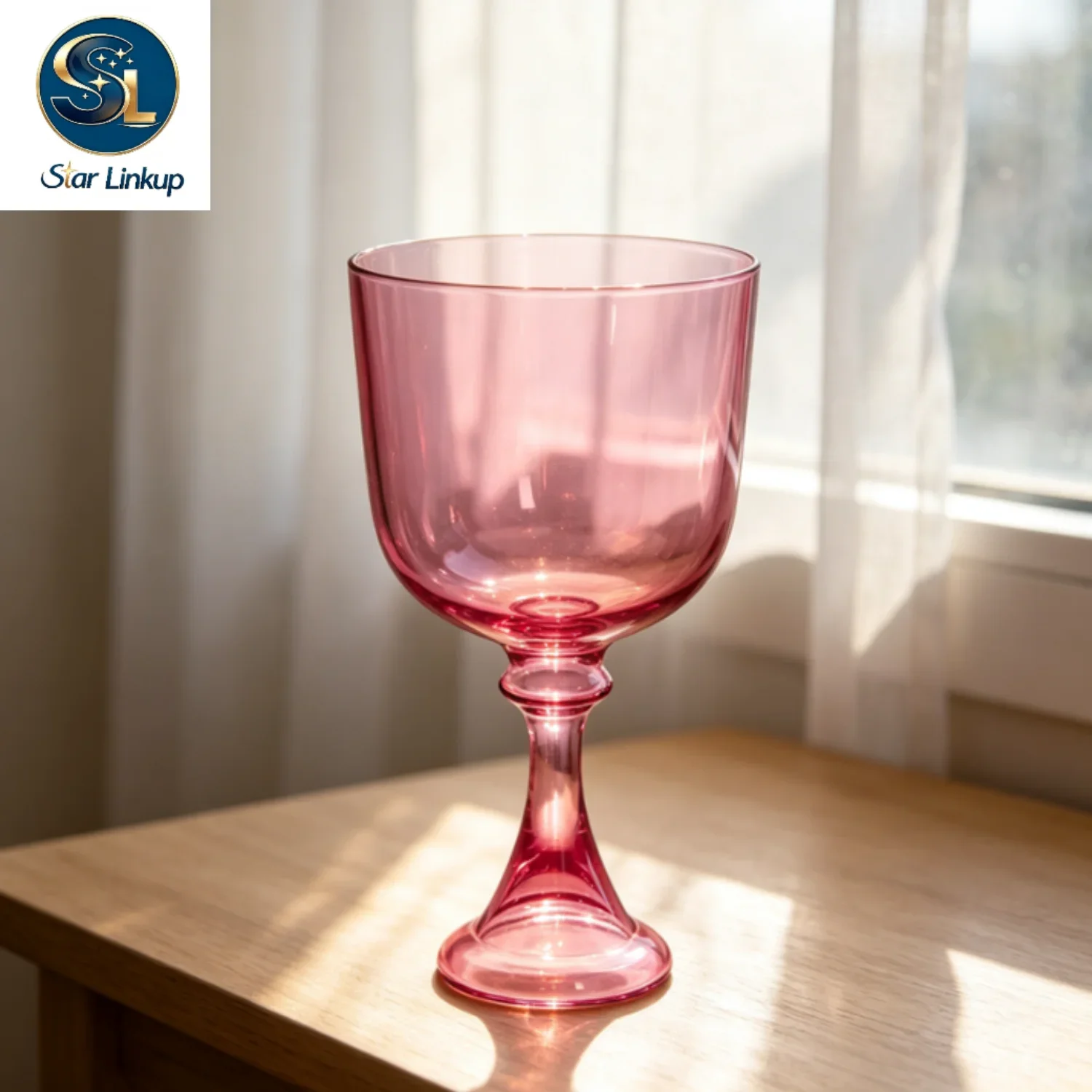 STAR LINKUP 5-6.5 Inch Red Quartz Chalice Singing Bowl, 432Hz/440Hz Crystal Sound Healing Bowl for Yoga Meditation, With Mallet