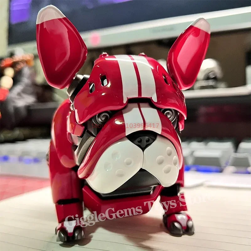 Mechanical Bulldog Red Green Robot Dog Anime Figure Model Doll Action Figures Collection Ornaments Adults Children Desktop Gifts