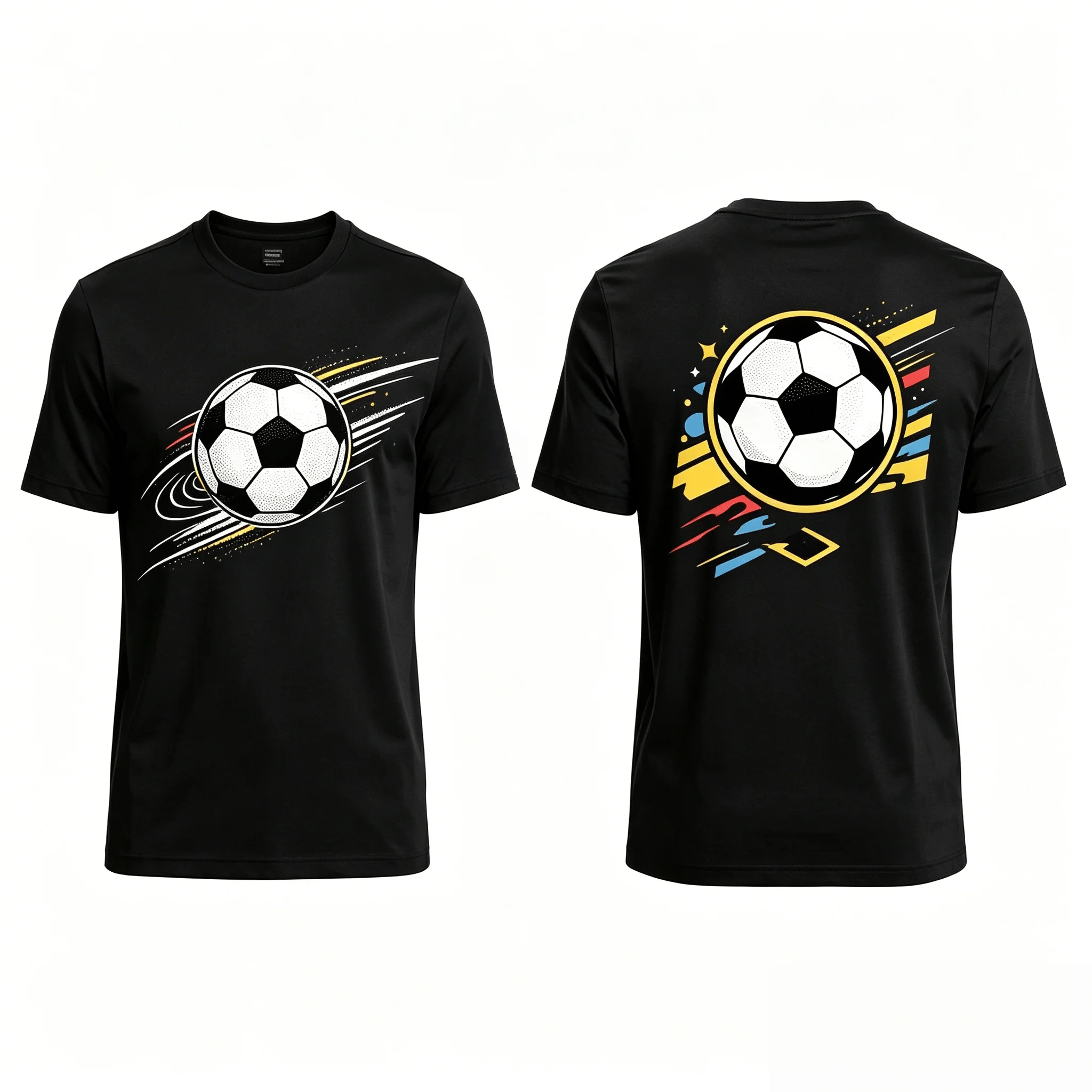 Double Sided Soccer T-Shirt Unisex Cotton Casual Sport Tee Soccer Fan Gift US Local Shipping Fast Delivery